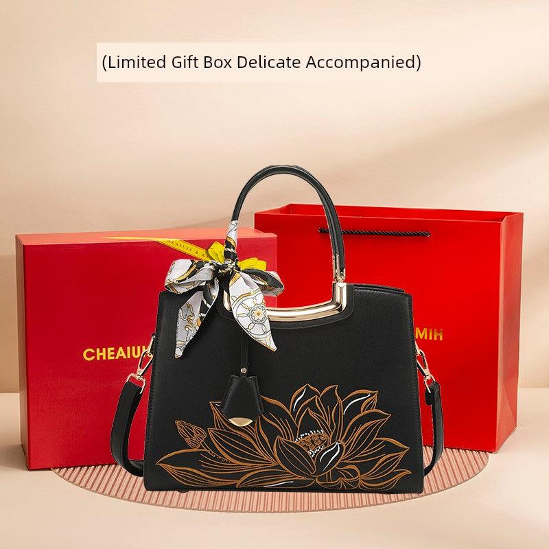 Classy Sentong Qin Elegant Middle-Aged Women's Handbag - So Real Fashion