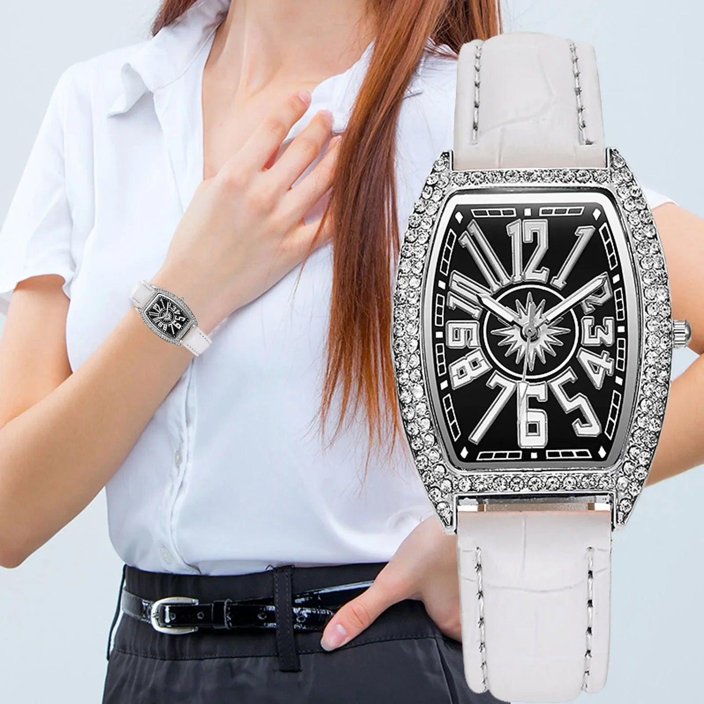 Fashion Retro Digital Casual Watches Exquisite Square Sleek Watch Quartz With Leather Strap Gift Minimalist Dial Clock Relojes - So Real Fashion