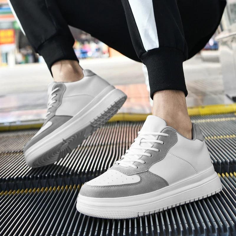 New Ultralight Genuine leather Man/Women Sneakers Size37-46 Lnvisible Increase Height Unisex Casual Fashion Walking Sports Shoes - So Real Fashion