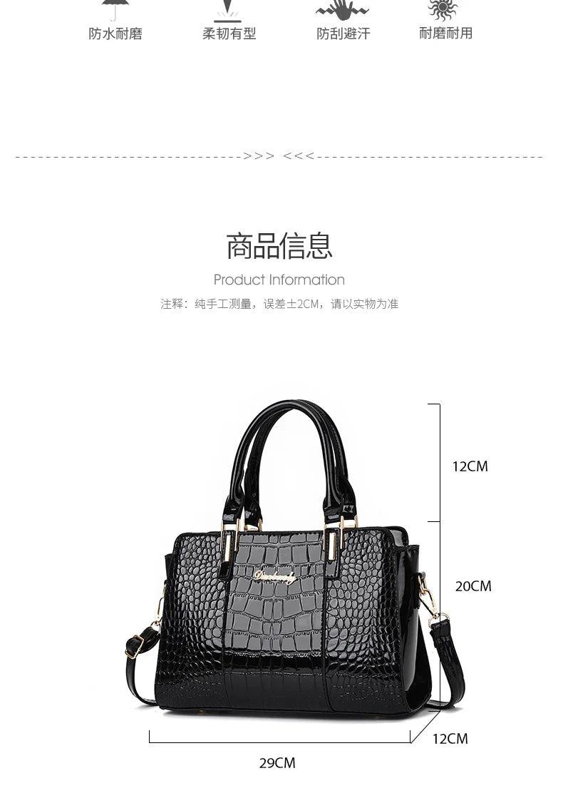 Brand Fashion Casual Women Shoulder Bags Silver Gold Black Handbag PU Leather Female Big Tote Bag Ladies Hand Bags Sac - So Real Fashion