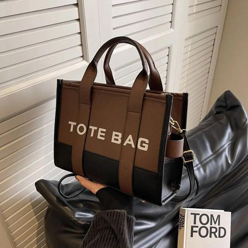 Large capacity trendy commuting tote women fashionable letter single shoulder bag female high-quality diagonal cross bag handbag - So Real Fashion