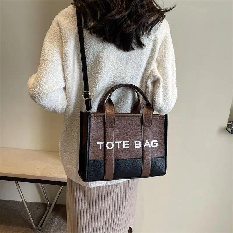 Large capacity trendy commuting tote women fashionable letter single shoulder bag female high-quality diagonal cross bag handbag - So Real Fashion