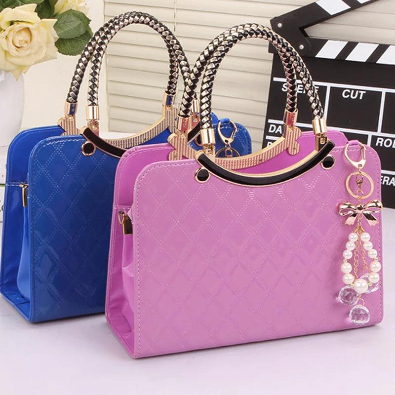 Women Bag Handbag Casual Tote Fashion Women Messenger Bags Shoulder Top-Handle Purse Wallet Leather New Black Blue - So Real Fashion