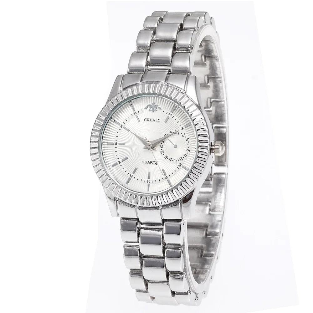 New Fashion Women Watches Ladies Steel Bracelet Wristwatch Lovers Watch Men Women Casual Quartz Watch Relogio Feminino Men Watch - So Real Fashion