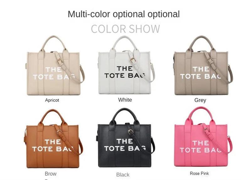 Tote Bag For Women PU Leather Handbag Personality Large Capacity Underarm Shoulder Bags Designer Bag Fashion Crossbody Bag 2024 - So Real Fashion