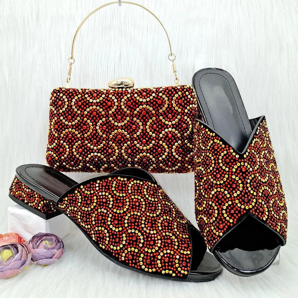 Italian Design Shoes And Bag To Match Set Summer Style Woman Pumps CM Shoes And Bag For Party Large Size 38-43 - So Real Fashion