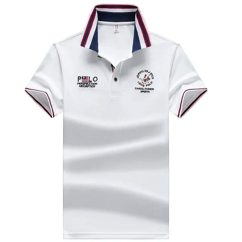 Men`s Summer Jersey Golf Shirts Performance Moisture Wicking Mens Embroidery Polo Shirt Fashion Dry Fit Short Sleeve Polo Hombre - So Real Fashion