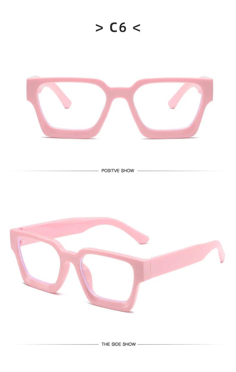 New Transparent Computer Glasses Frame Women Men Anti Blue Light Square Eyewear Blocking Glasses Optical Spectacle Eyeglass ﻿ - So Real Fashion