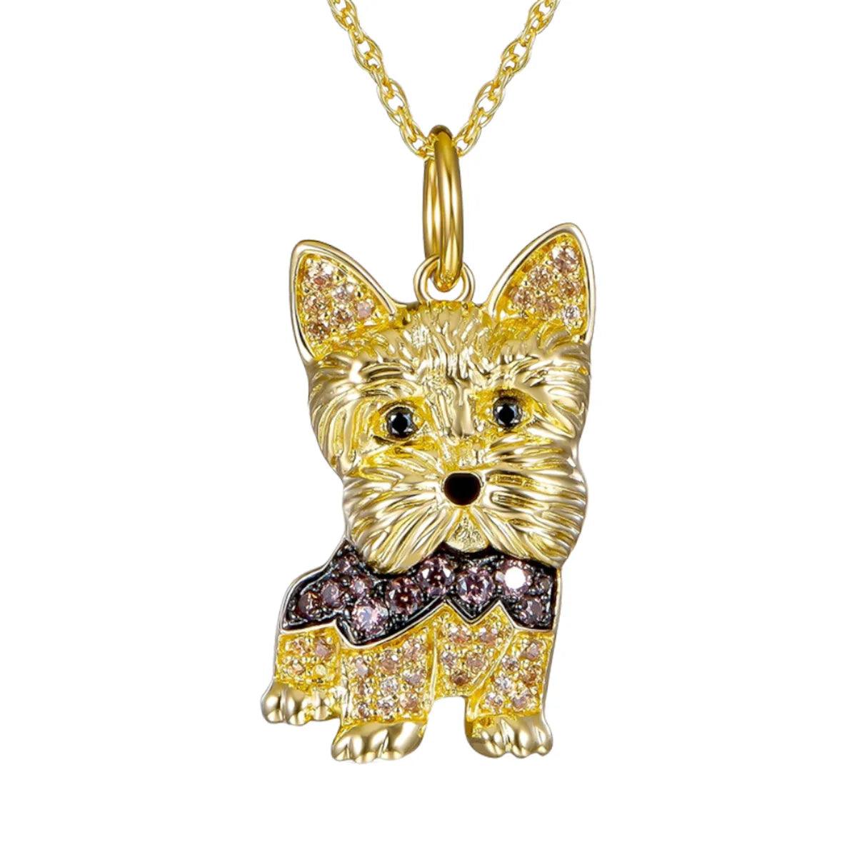 Exquisite and Cute Schnauzer Dog Pendant Necklace for Women Elegant Pet Puppy Jewelry Animal Accessories Dog Lovers Gift - So Real Fashion