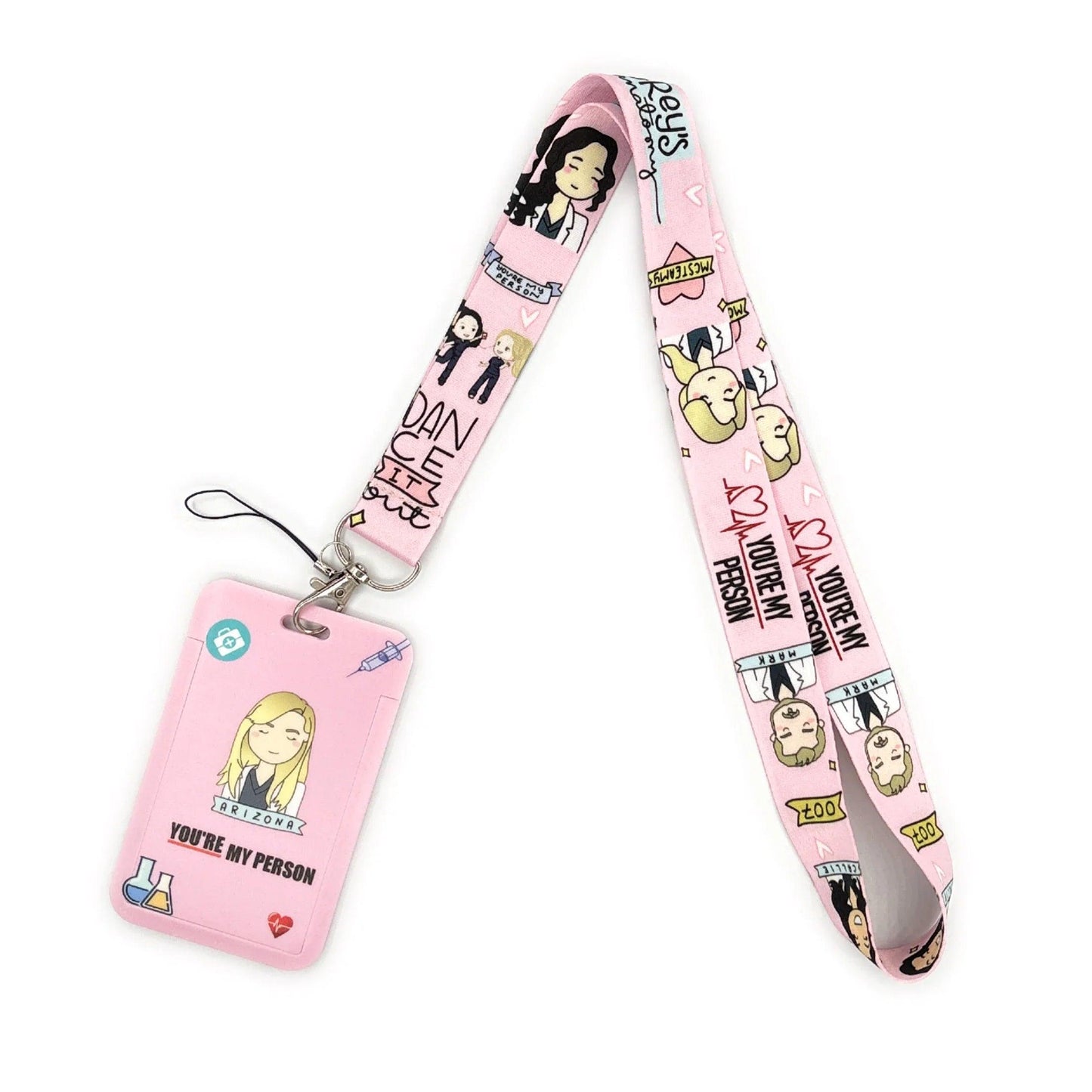 Grey's Anatomy Doctor Nurse Credential Holder Neck Strap Lanyards Keychain Holder ID Card Pass Hang Rope Lariat Lanyard - So Real Fashion