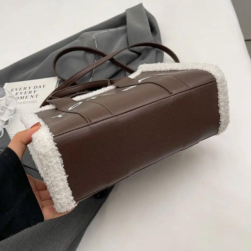 Large capacity trendy commuting tote women fashionable letter single shoulder bag female high-quality diagonal cross bag handbag - So Real Fashion