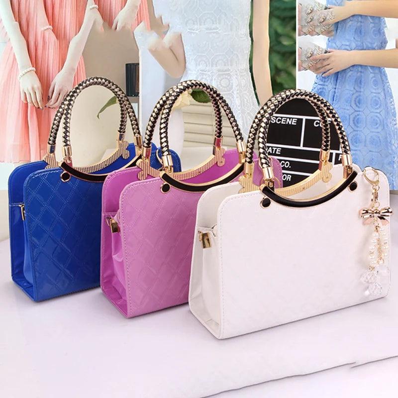 Women Bag Handbag Casual Tote Fashion Women Messenger Bags Shoulder Top-Handle Purse Wallet Leather New Black Blue - So Real Fashion