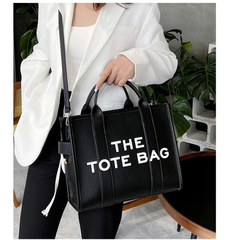 Tote Bag For Women PU Leather Handbag Personality Large Capacity Underarm Shoulder Bags Designer Bag Fashion Crossbody Bag 2024 - So Real Fashion