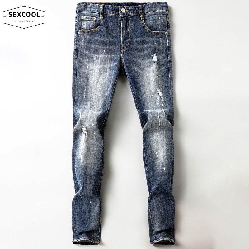 Trendy European Goods All Year Round Skinny Jeans Handsome Men Denim - So Real Fashion