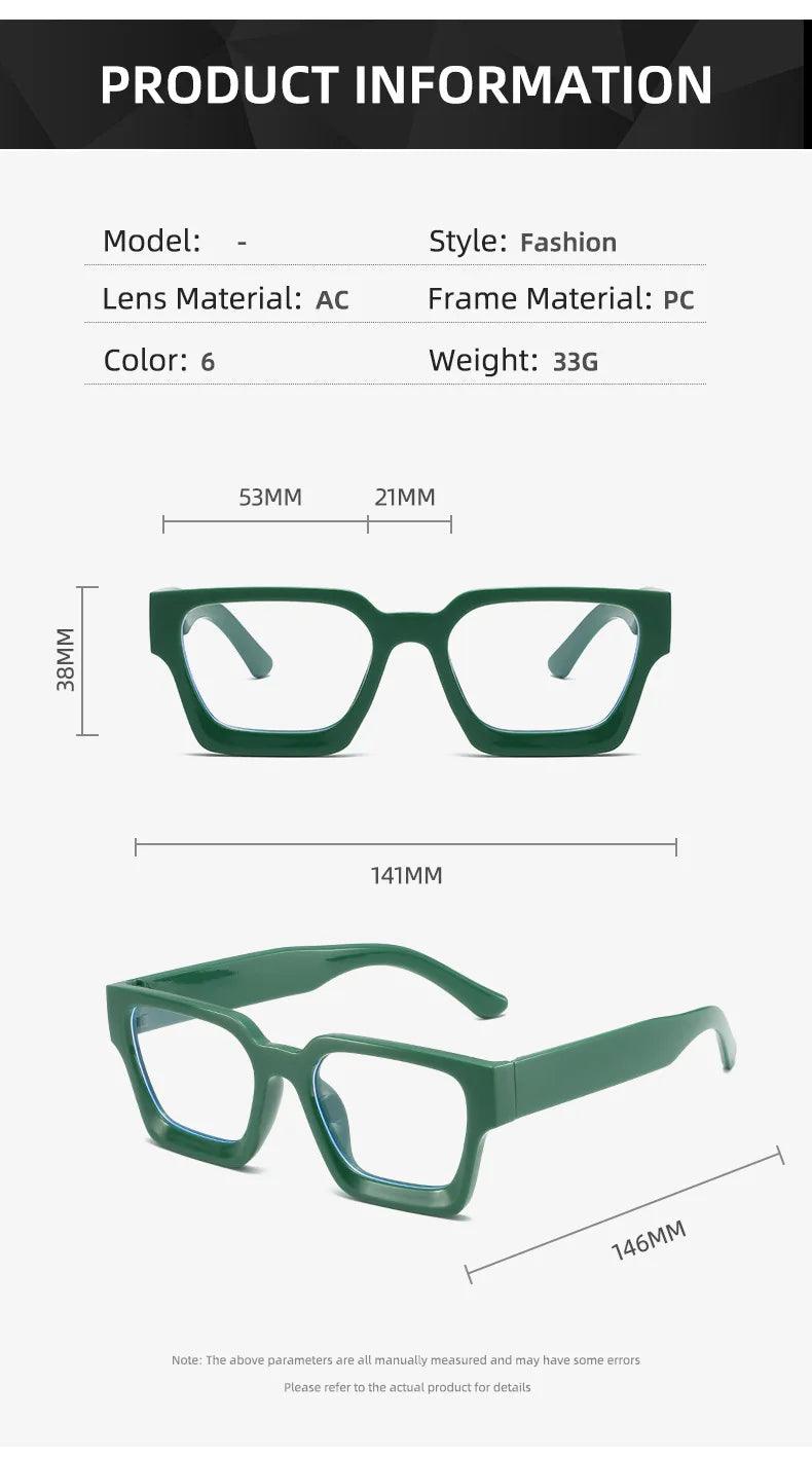 New Transparent Computer Glasses Frame Women Men Anti Blue Light Square Eyewear Blocking Glasses Optical Spectacle Eyeglass ﻿ - So Real Fashion