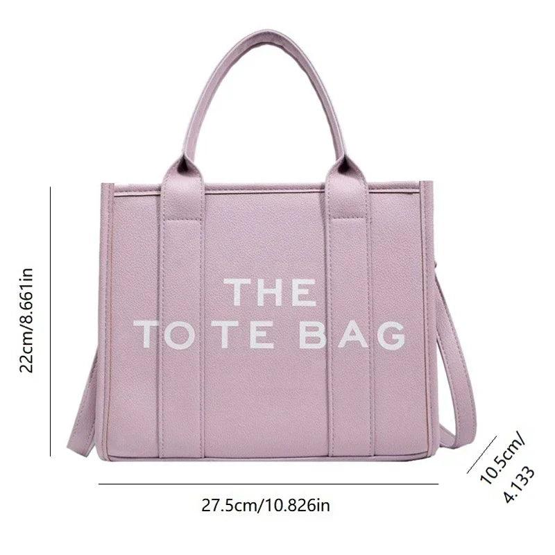 The Tote Bag For Women, Trendy PU Leather Handbag, Top Handle Satchel Purse, Casual Crossbody Bag - So Real Fashion