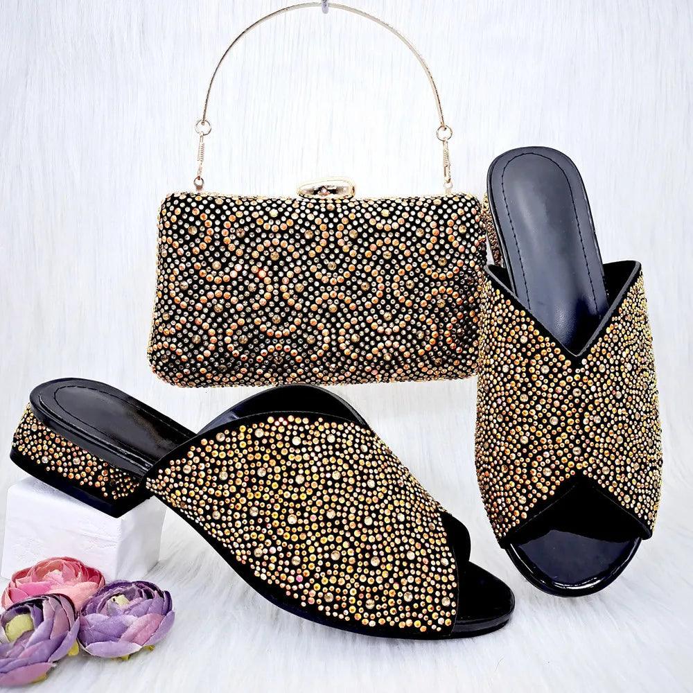 Italian Design Shoes And Bag To Match Set Summer Style Woman Pumps CM Shoes And Bag For Party Large Size 38-43 - So Real Fashion