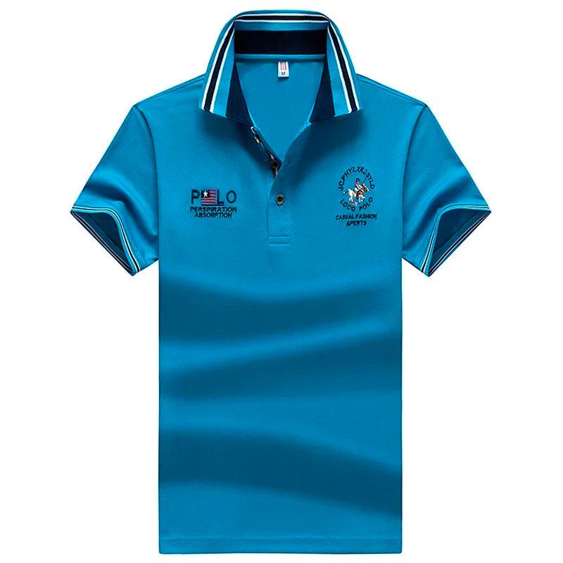 Men`s Summer Jersey Golf Shirts Performance Moisture Wicking Mens Embroidery Polo Shirt Fashion Dry Fit Short Sleeve Polo Hombre - So Real Fashion