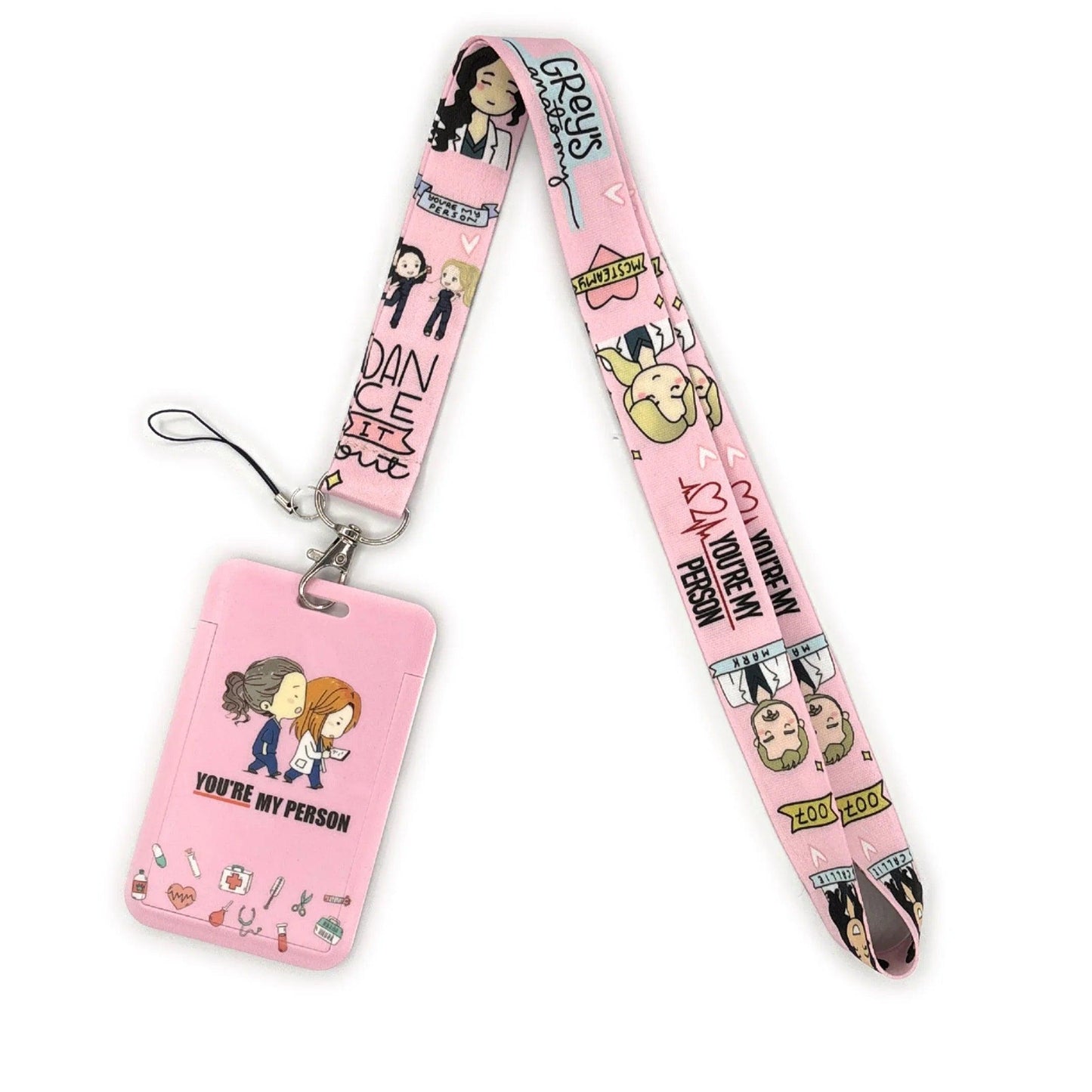 Grey's Anatomy Doctor Nurse Credential Holder Neck Strap Lanyards Keychain Holder ID Card Pass Hang Rope Lariat Lanyard - So Real Fashion