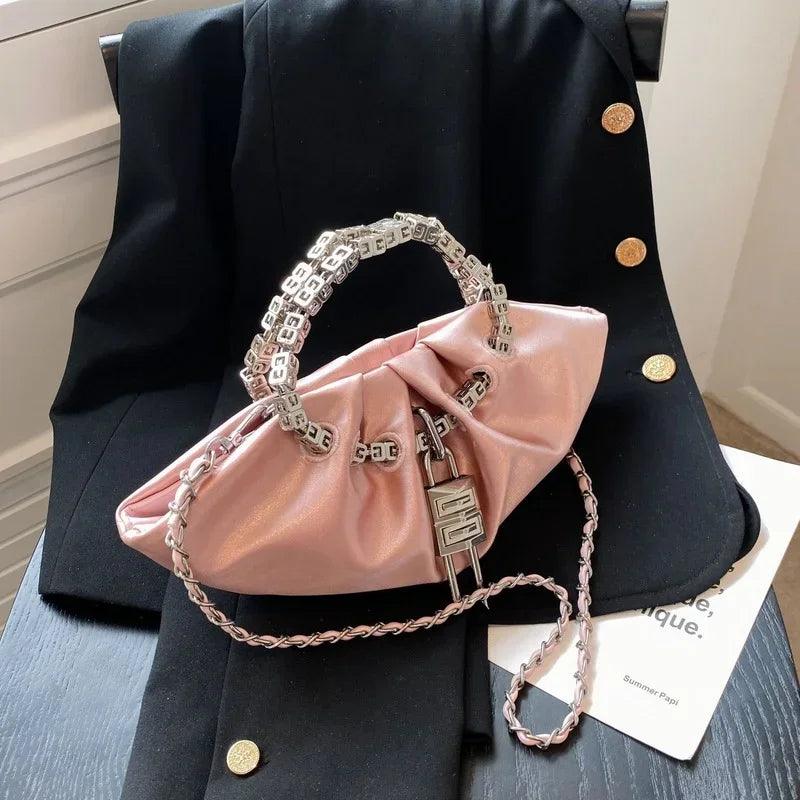 Luxury Designer Handbag Silk Folds Chain Shoulder Bag Dumpling Shape Crossbody Bags Handbag and Purse Totes Ladies Messenger Bag - So Real Fashion