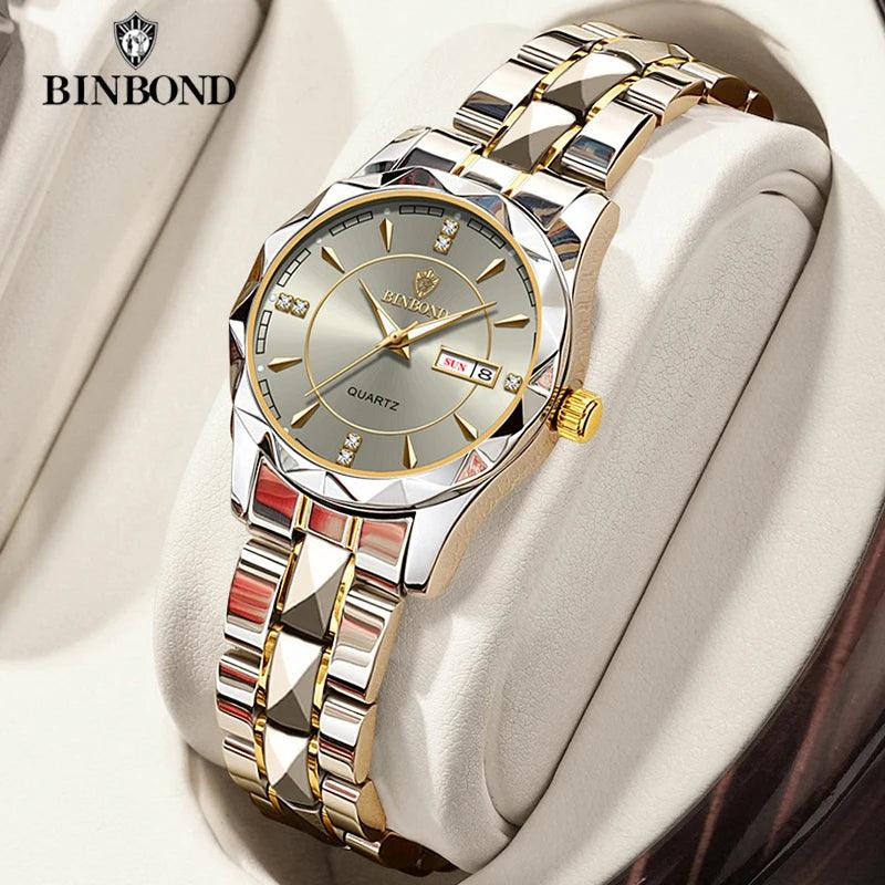 Women Watches Luxury Fashion Ladies Quartz Watch Waterproof Luminous Date Stainless Wristwatch Girlfriend Lovers Gift - So Real Fashion