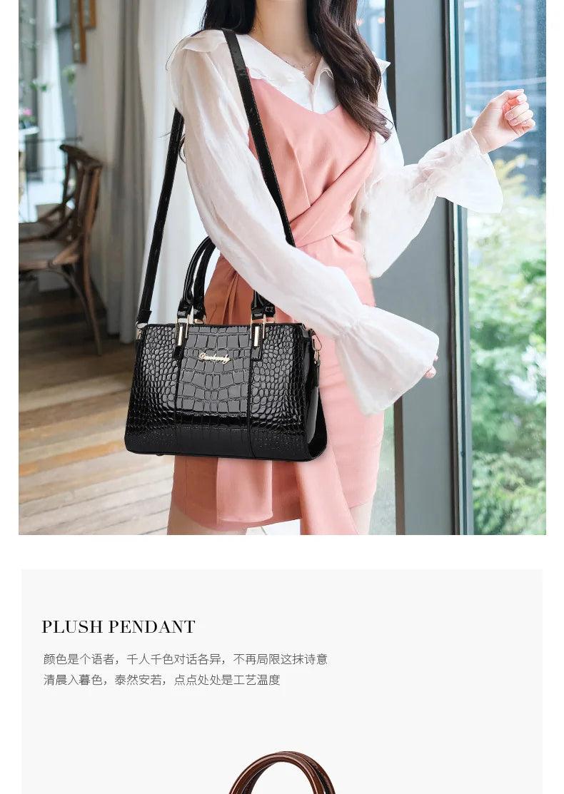 Brand Fashion Casual Women Shoulder Bags Silver Gold Black Handbag PU Leather Female Big Tote Bag Ladies Hand Bags Sac - So Real Fashion