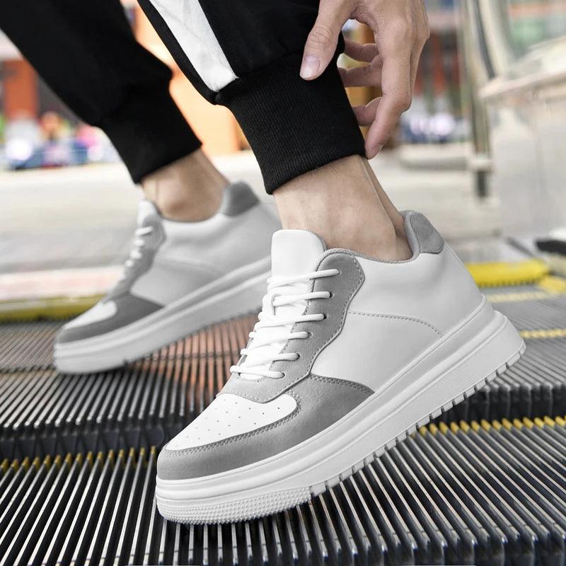 New Ultralight Genuine leather Man/Women Sneakers Size37-46 Lnvisible Increase Height Unisex Casual Fashion Walking Sports Shoes - So Real Fashion