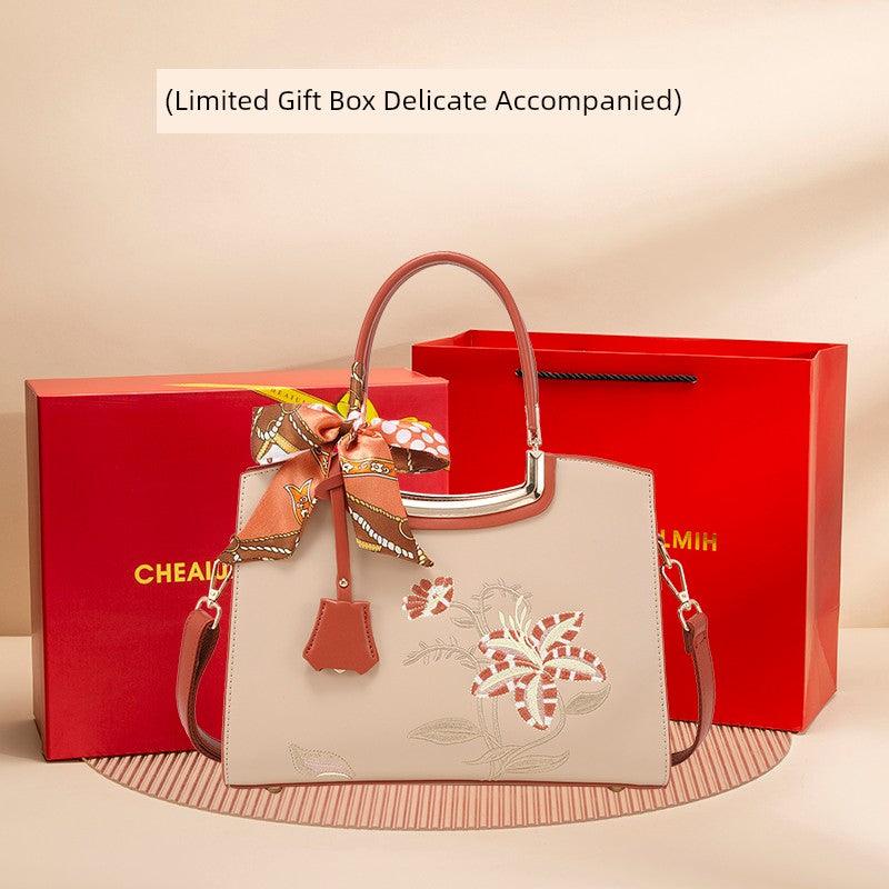 Classy Sentong Qin Elegant Middle-Aged Women's Handbag - So Real Fashion