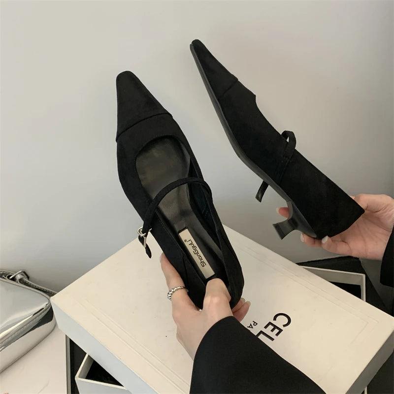 Bailamos Autumn Brand Women Pumps Shoes Fashion Shallow Slip On Slingback Sandals Thin Heel Dress Sexy Pumps Shoes Mujer - So Real Fashion