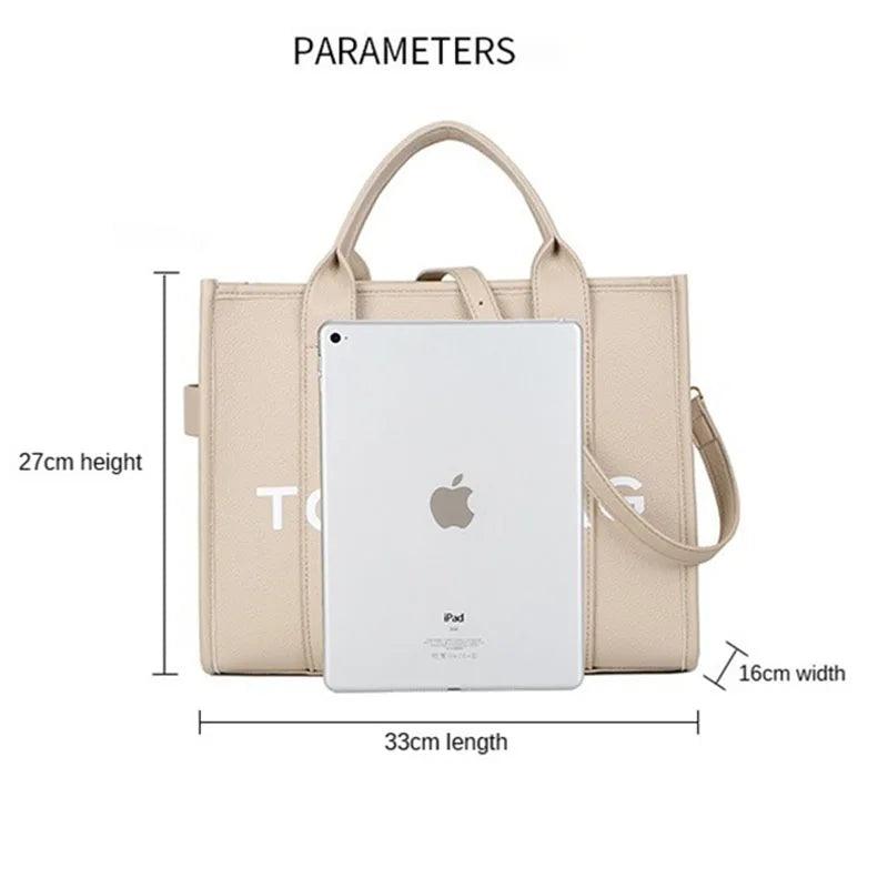 Tote Bag For Women PU Leather Handbag Personality Large Capacity Underarm Shoulder Bags Designer Bag Fashion Crossbody Bag 2024 - So Real Fashion