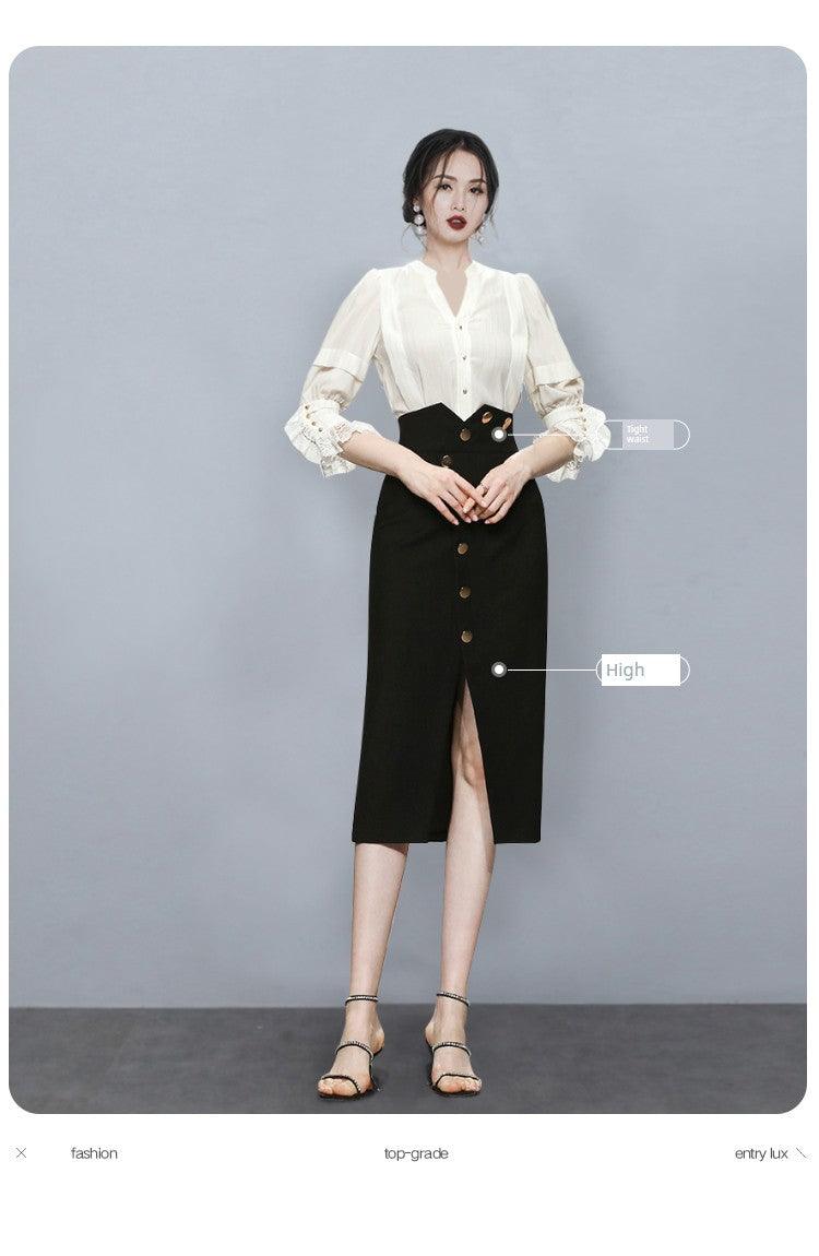 Classy Western Style Fashion Professional Suit Skirt Female 2024 Spring New Arrival Elegant Fashion Commuter Ol Women's Clothing Two-piece Set - So Real Fashion