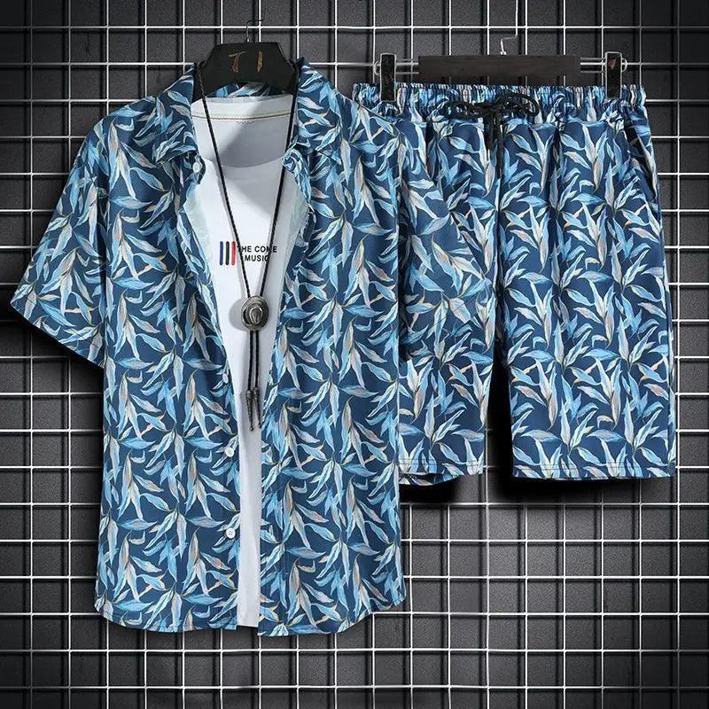 Beach Clothes For Men 2 Piece Set Quick Dry Hawaiian Shirt and Shorts Set Men Fashion Clothing Printing Casual Outfits Summer - So Real Fashion