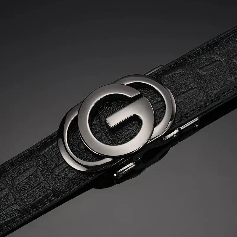 Men belt Leather Belt Metal Alloy Automatic Buckle Brand Luxury Design Waist Belts for Men Strap Male - So Real Fashion