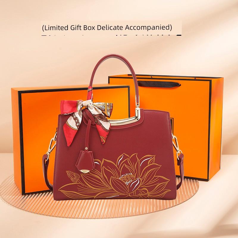 Classy Sentong Qin Elegant Middle-Aged Women's Handbag - So Real Fashion