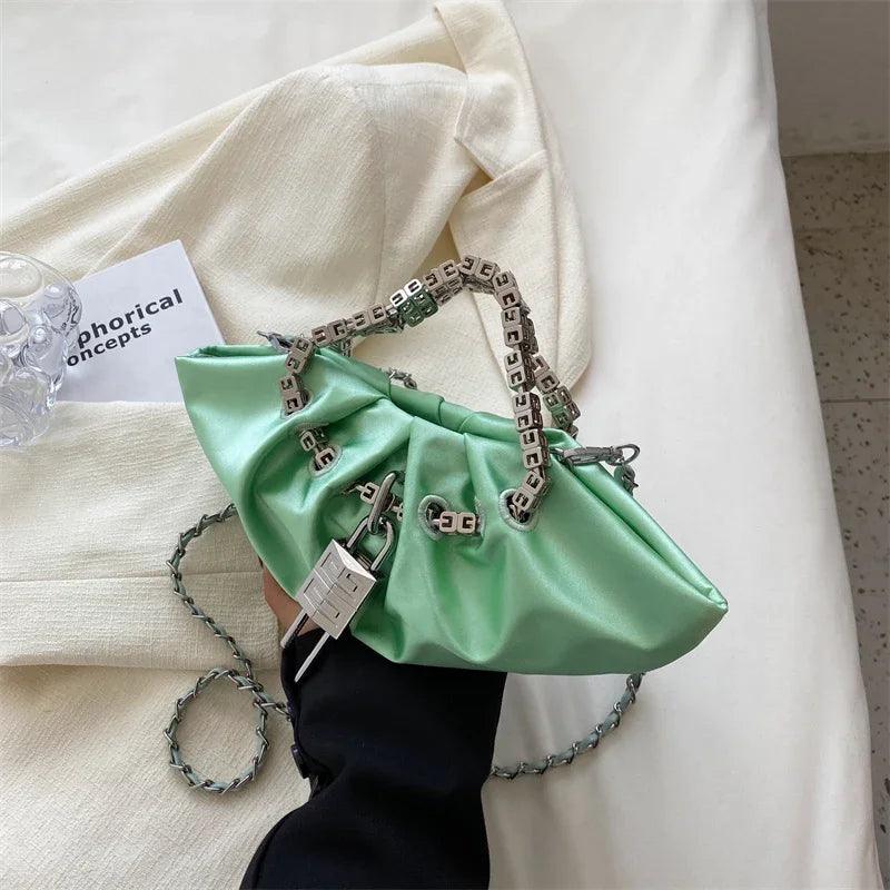 Light Luxury Design Shoulder Crossbody Bag Women Casual Chain Handbag and Purses New Trendy Clutches Ladys Messenger Bag Hobos - So Real Fashion