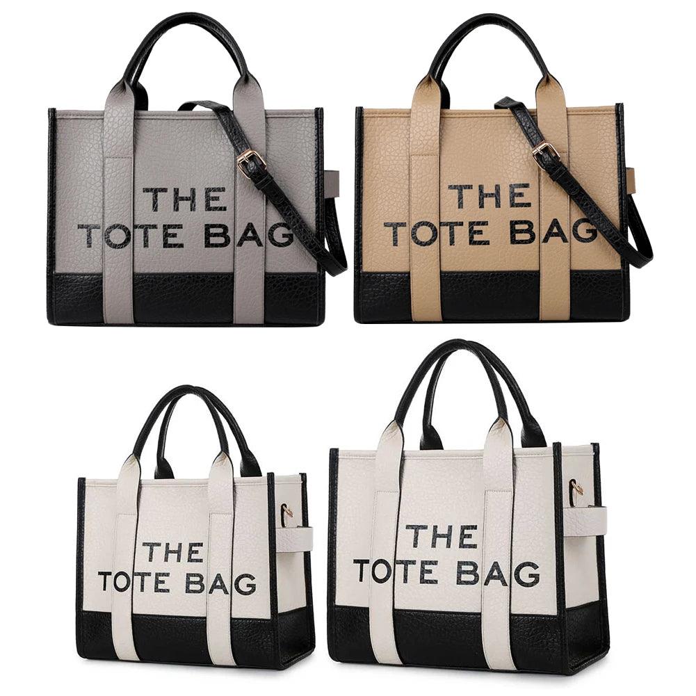 The Tote Bags Luxury Designer Bag Tote Women Handbags Letter Shoulder Bags Fashion Top-Handle Bags PU Leather Crossbody Bags - So Real Fashion