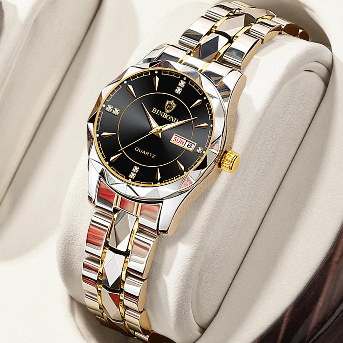 Women Watches Luxury Fashion Ladies Quartz Watch Waterproof Luminous Date Stainless Wristwatch Girlfriend Lovers Gift - So Real Fashion