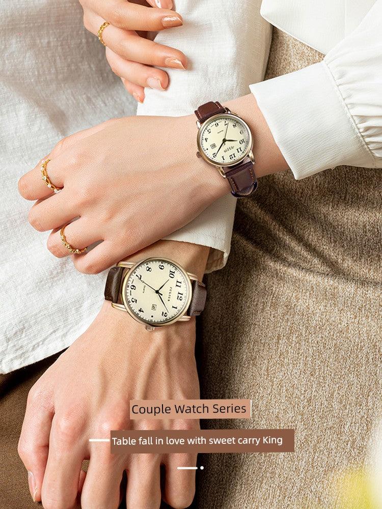 Julius Watches Female Retro Simple Couple Digital Calendar Casual Special Interest Light Luxury Student Women's Watch Waterproof - So Real Fashion