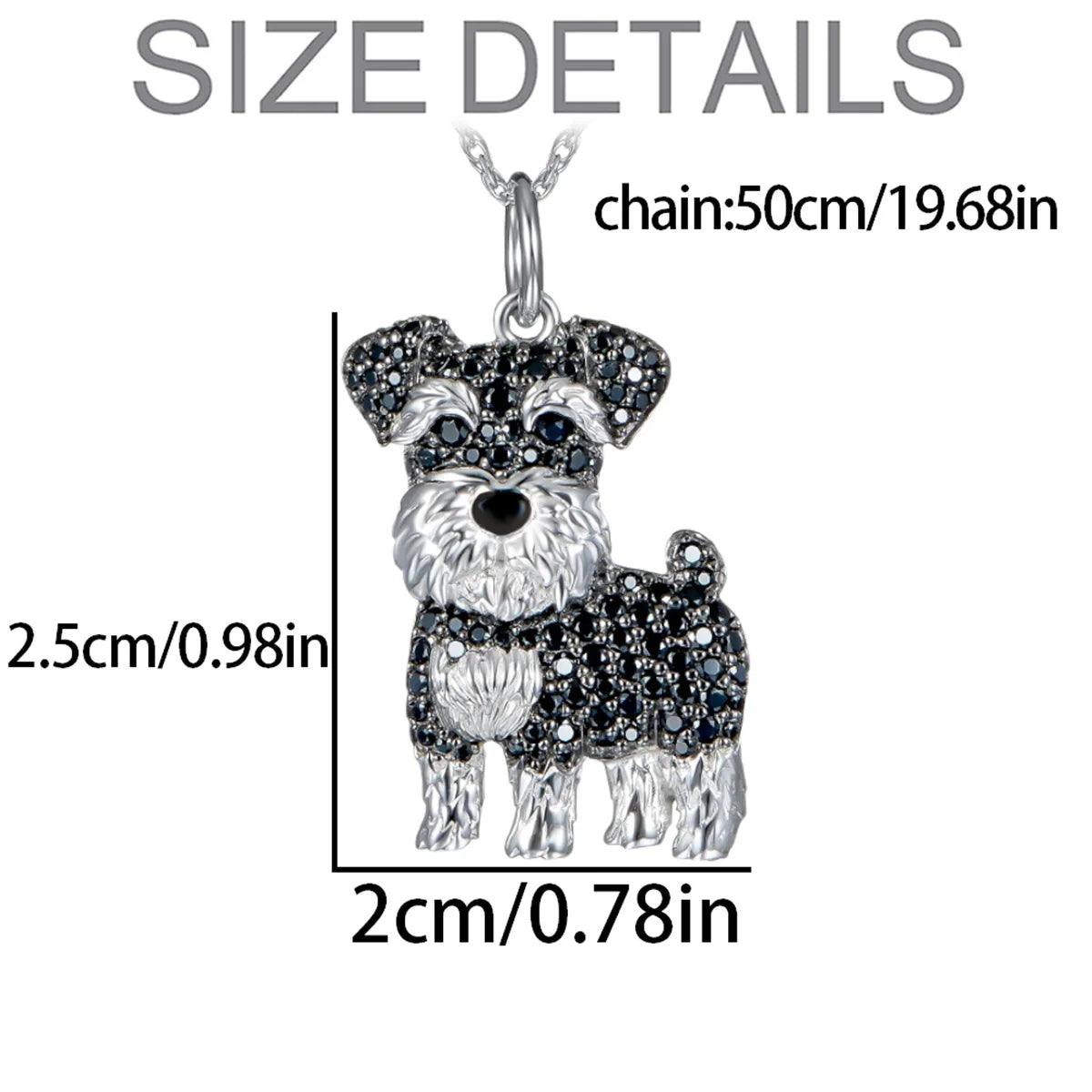 Exquisite and Cute Schnauzer Dog Pendant Necklace for Women Elegant Pet Puppy Jewelry Animal Accessories Dog Lovers Gift - So Real Fashion