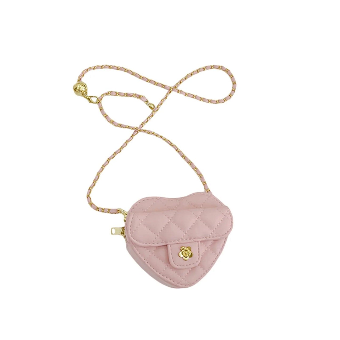 Captivating New Cute Mini Heart Shaped Crossbody Handbag PU Leather Coin Change Purse for Toddlers Little Girls - So Real Fashion