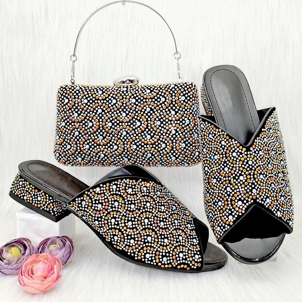 Italian Design Shoes And Bag To Match Set Summer Style Woman Pumps CM Shoes And Bag For Party Large Size 38-43 - So Real Fashion