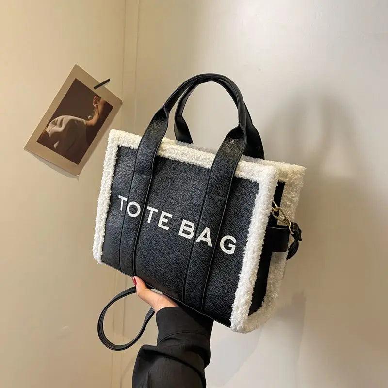 Large capacity trendy commuting tote women fashionable letter single shoulder bag female high-quality diagonal cross bag handbag - So Real Fashion