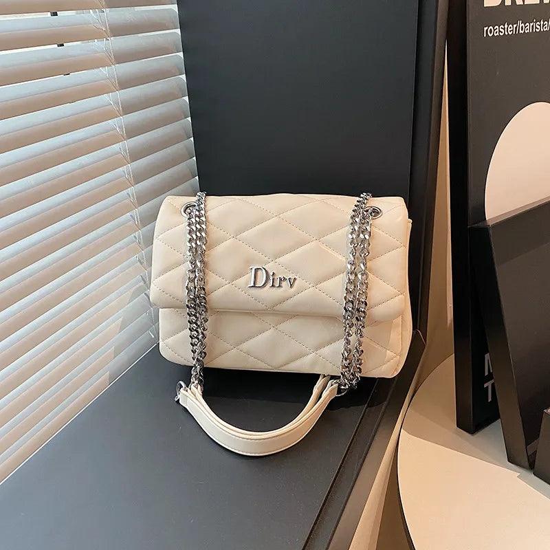 New Trendy Handbags Luxury Women Shoulder Bag PU Leather Chain Crossbody Bags Ladies Messenger Square Bag - So Real Fashion