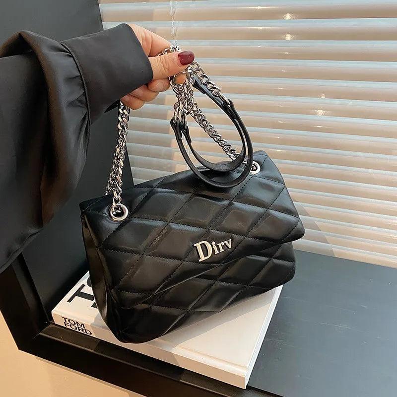 New Trendy Handbags Luxury Women Shoulder Bag PU Leather Chain Crossbody Bags Ladies Messenger Square Bag - So Real Fashion