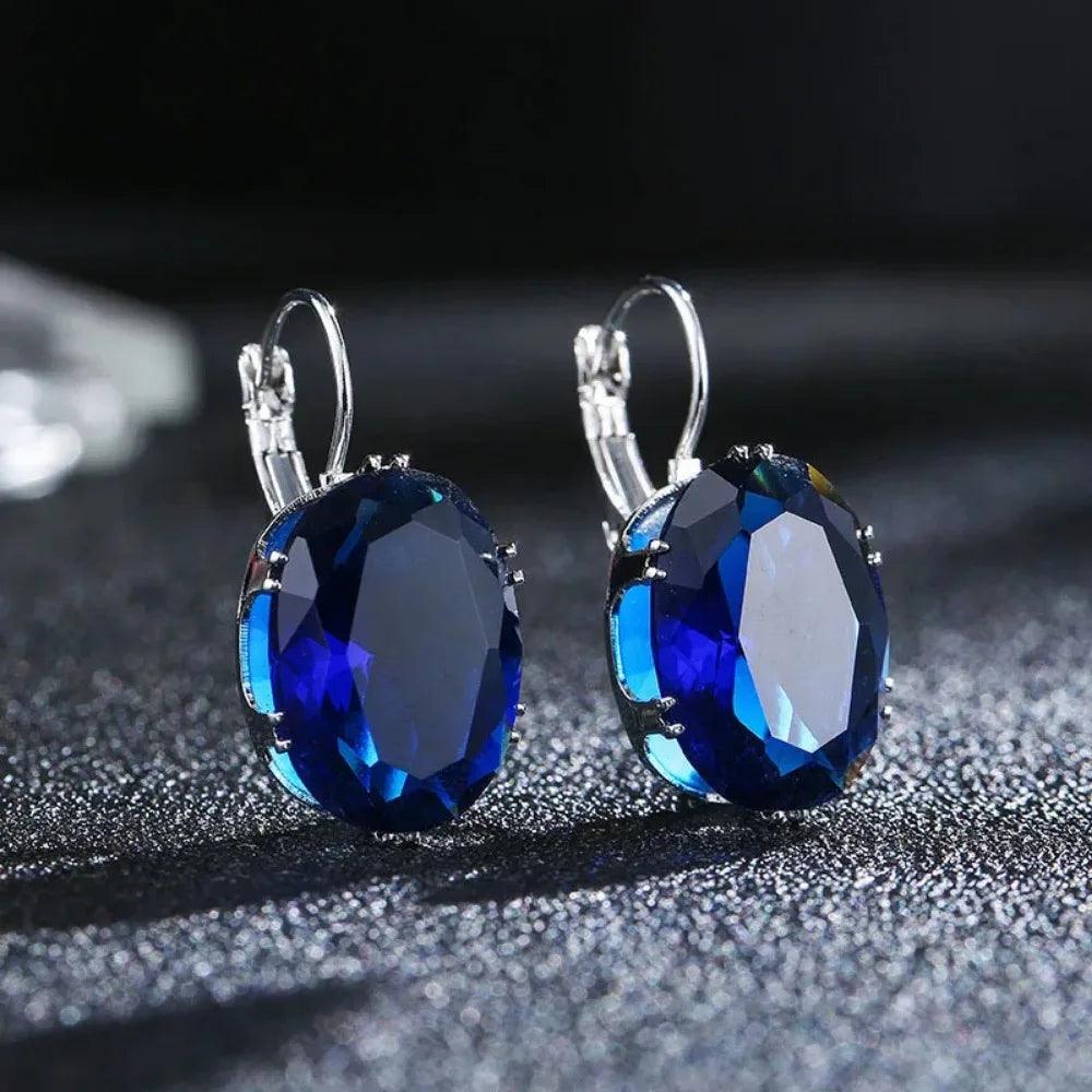 Crystal Cubic Zircon Big Stone Drop Earrings For Women Party Jewelry Valentines Day Gifts - So Real Fashion