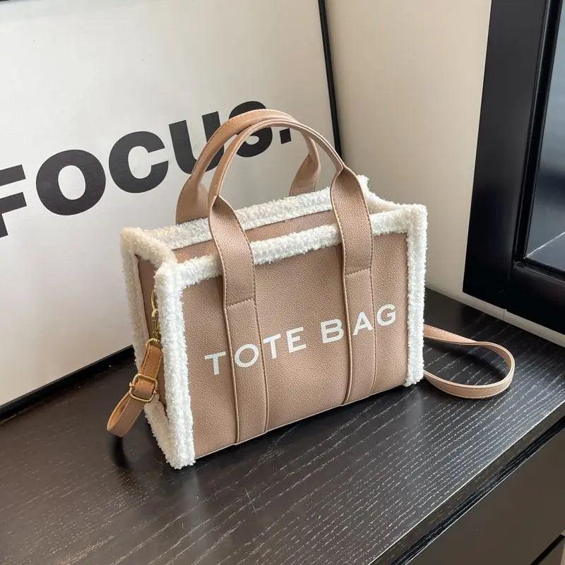 Large capacity trendy commuting tote women fashionable letter single shoulder bag female high-quality diagonal cross bag handbag - So Real Fashion