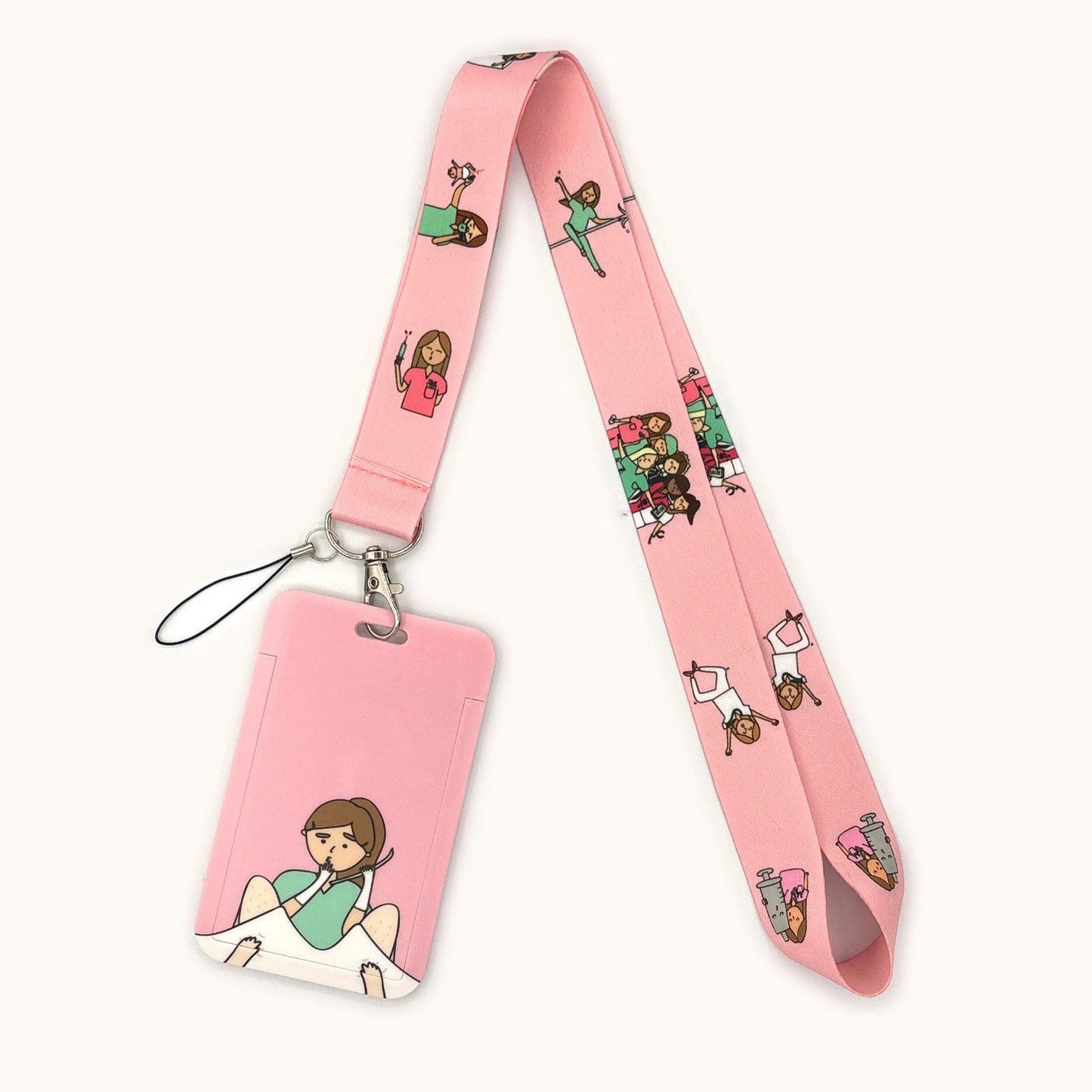 Grey's Anatomy Doctor Nurse Credential Holder Neck Strap Lanyards Keychain Holder ID Card Pass Hang Rope Lariat Lanyard - So Real Fashion