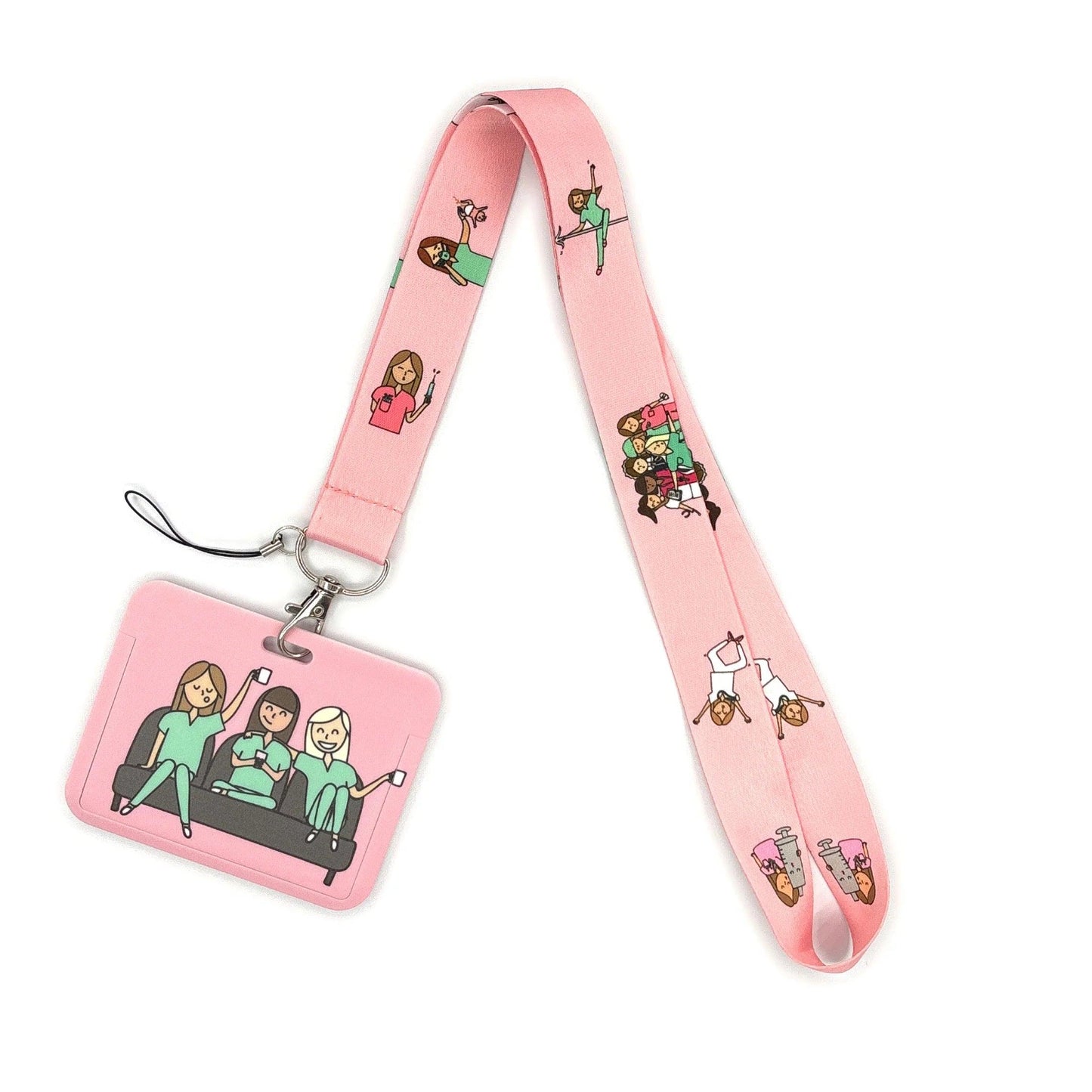 Grey's Anatomy Doctor Nurse Credential Holder Neck Strap Lanyards Keychain Holder ID Card Pass Hang Rope Lariat Lanyard - So Real Fashion