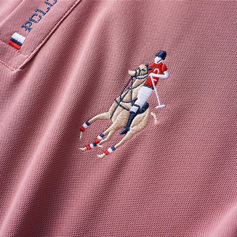 Men's Embroidered Casual Fashion Short Sleeved POLO Shirt Summer Comfortable Top - So Real Fashion