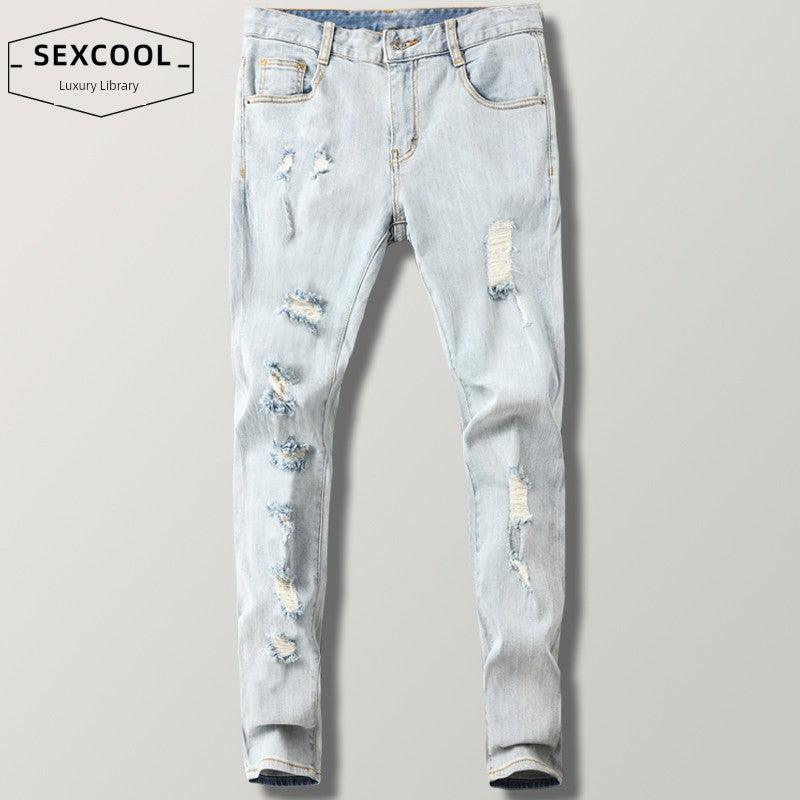 Trendy European Goods All Year Round Skinny Jeans Handsome Men Denim - So Real Fashion